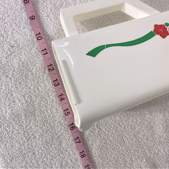 Vintage Totoon White Green Red Plastic Pitcher - Picture 6 of 14